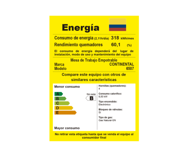 Estufa de Empotrar Vidrio Azul 60×50/6507 - Imagen 4