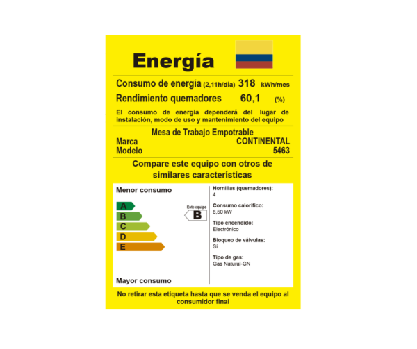 Cubierta de Empotrar Acero Continental 60Cms/5463