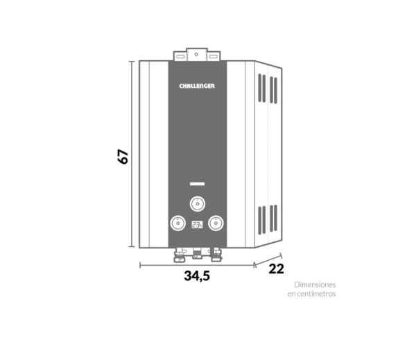 Calentador Challenger 10Lts Tiro Forzado/WHG7104