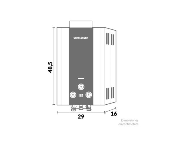 Calentador Challenger 6 Lts Tiro Natural GN/WHG 7060