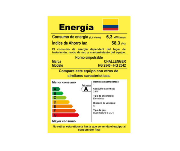 Allmicasa (59) Horno a Gas Challenger 60Cms/HG2540