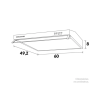 Campana Challenger Horizontal 60Cms Inox/CX4300