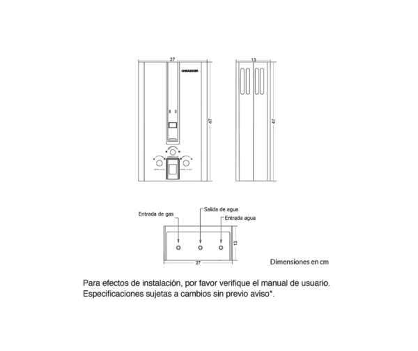 Calentador Challenger 6Lts Tiro Forzado/WHG 7062