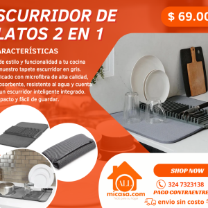 Escurridor Tapete Absorbente Multiusos