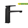 Griferia Monocontrol Lvm Cuello Recto Negro Baja/D24B