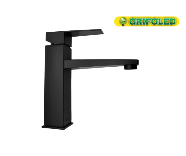 Griferia Monocontrol Lvm Cuello Recto Negro Baja/D24B