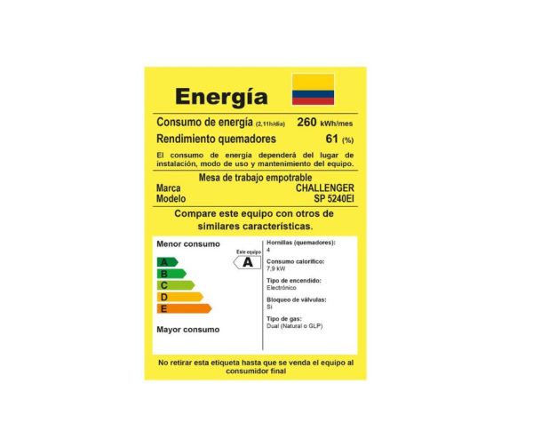 Estufa de Empotrar 52Cms Inox Challenger/SP5240