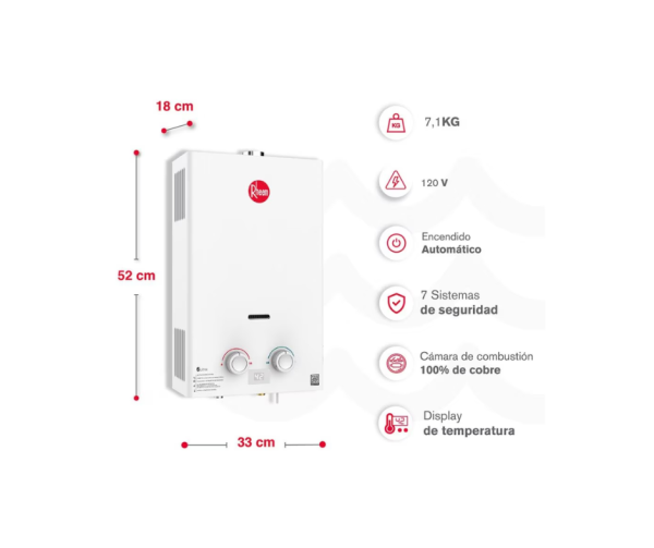 Calentador Rheem TF 6 Litros Mecánico/74667